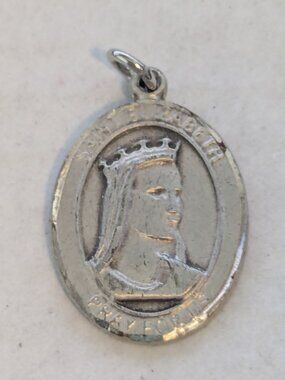 Vintage BLISS Sterling Silver Saint Elizabeth Christian Charm Pendant